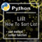 [Python] How to Sort List [sort method, sorted function]