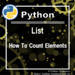 [Python] How to Count List Elements [length, duplicates]