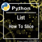 [Python]How to Slice a List