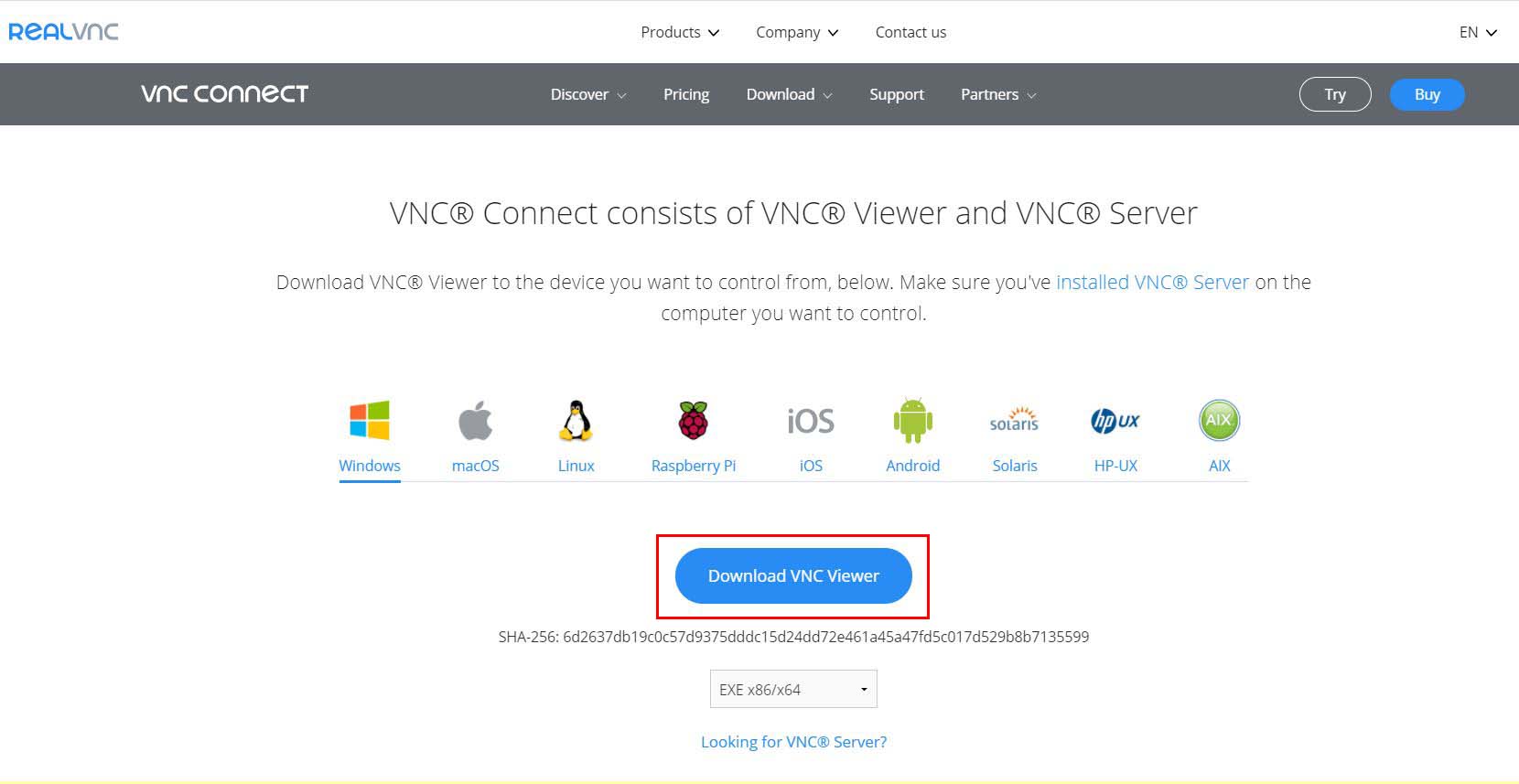 VNCViewerのダウンロード